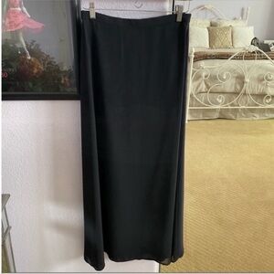 Women's Black Lined Formal Flowy Maxi Skirt Size 12